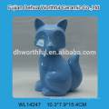 Brown ceramic fox figurine for home decoration